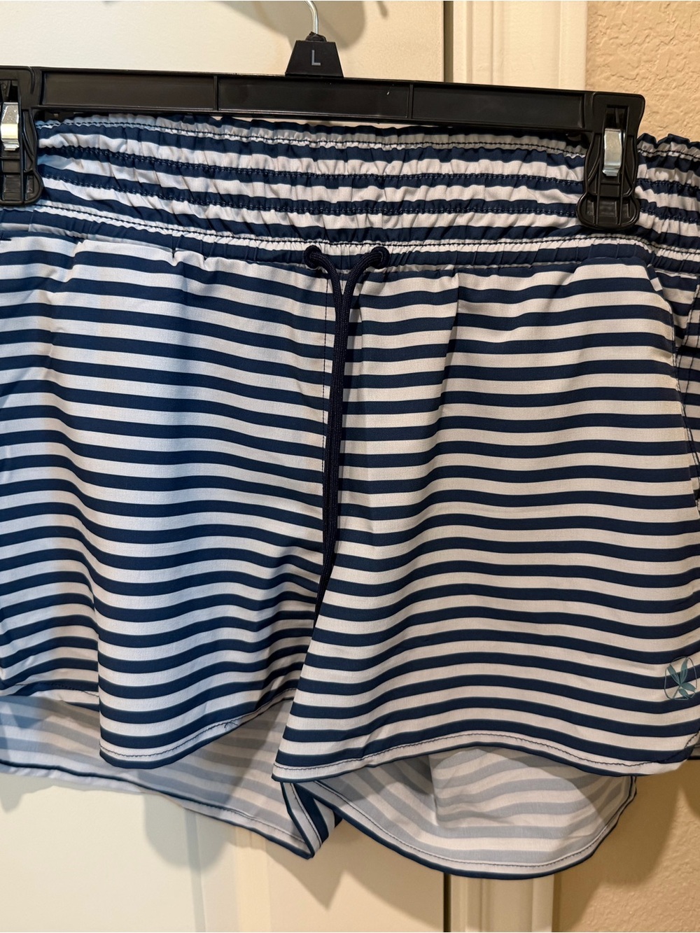 Striped Navy and White Women’s Shorts
